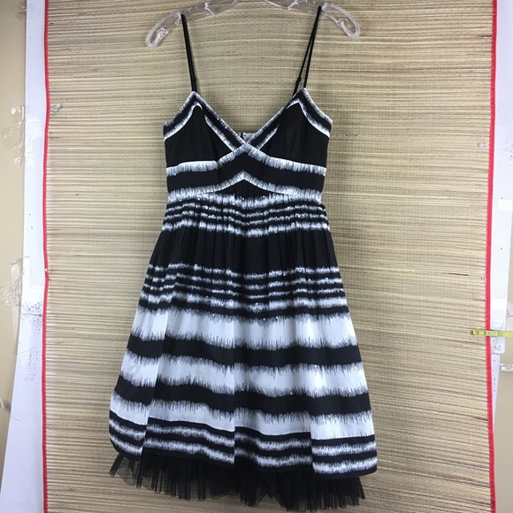 NWT BCBG Max Azria Black & White Striped Dress - Picture 5 of 8
